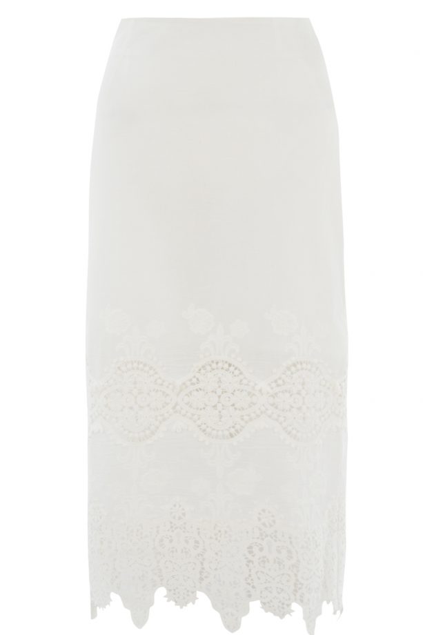 New Look SS14: White Linen Embroidered Skirt, £24.99