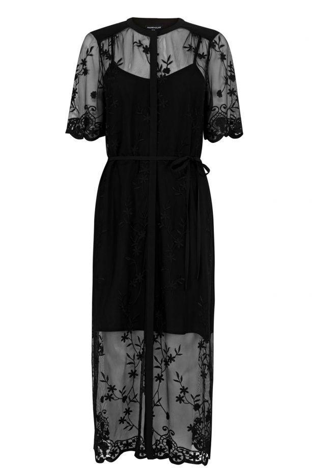 Warehouse Embroidered Mesh Dress, £80