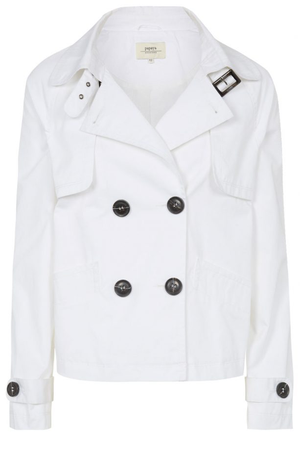 Matalan White Trench Jacket, £25