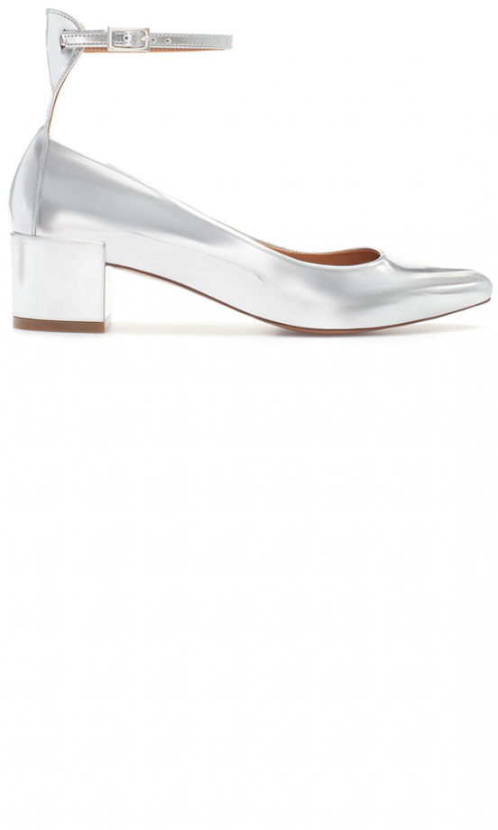 Zara Metallic Ankle Strap Pumps, £39.99