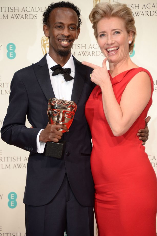 Emma Thompson And Barkhad Abdi At The BAFTAs 2014
