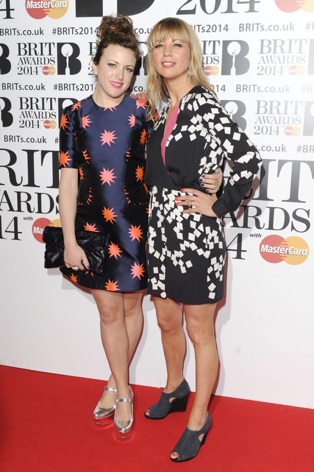 Annie Mac And Sara Cox At The Brit Awards In London, 2014