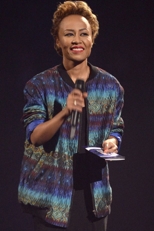 Emeli Sande At The Brit Awards In London, 2014