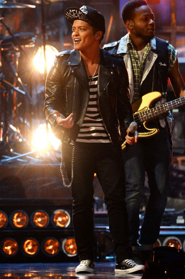 Bruno Mars At The Brit Awards In London, 2014