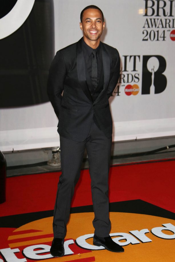 Marvin Humes At The Brit Awards In London, 2014