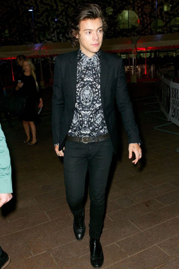 Harry Styles At The Brit Awards In London, 2014