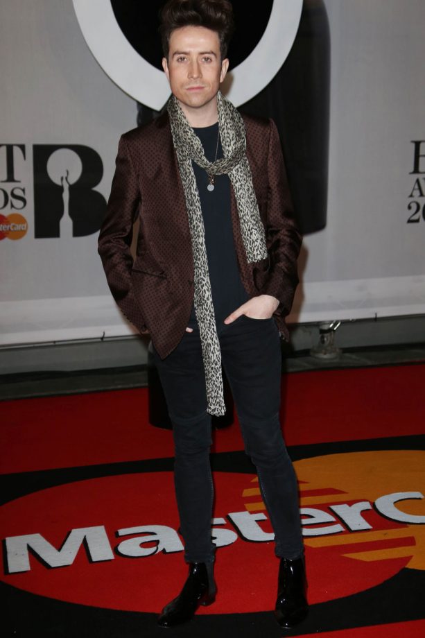 Nick Grimshaw At The Brit Awards In London, 2014