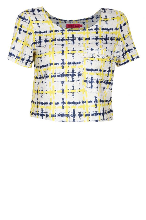 Bohoo Checked Cropped Top, £16