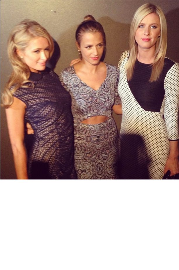 Paris And Nicky Hilton With Charlotte Ronson At New York Fashion Week AW14
