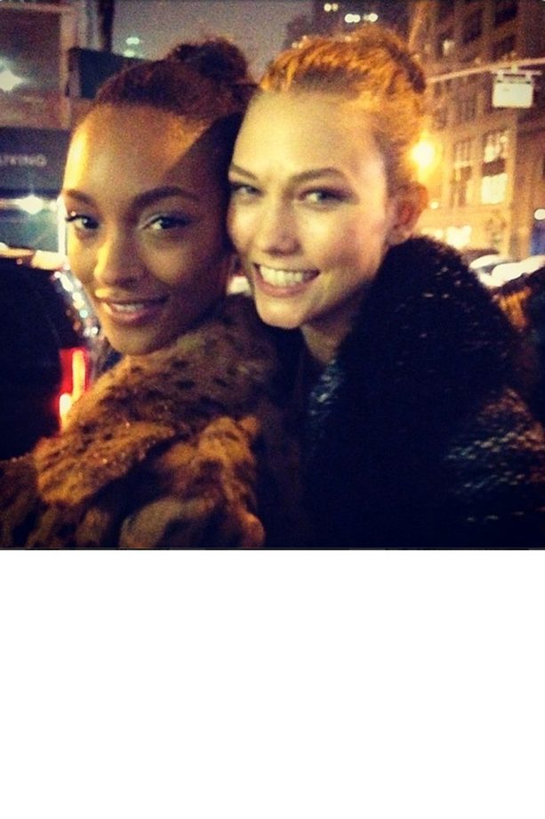 Karlie Kloss And Jourdan Dunn At New York Fashion Week AW14