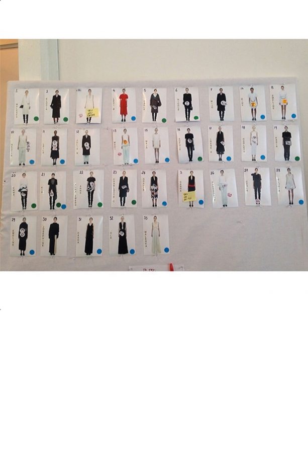 Victoria Beckham's Model Board At New York Fashion Week AW14