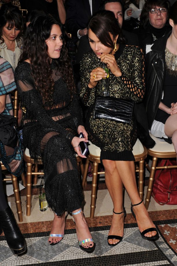 Eliza Dootlittle And Samantha Barks At The Julien MacDonald Show, London Fashion Week