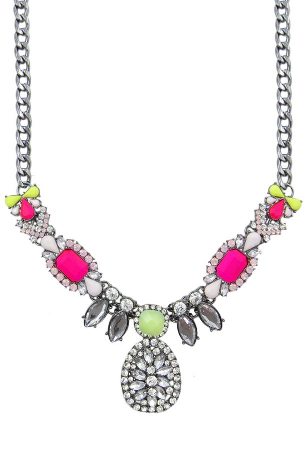 Chelsea Doll Neon Multi Crystal Necklace, £15