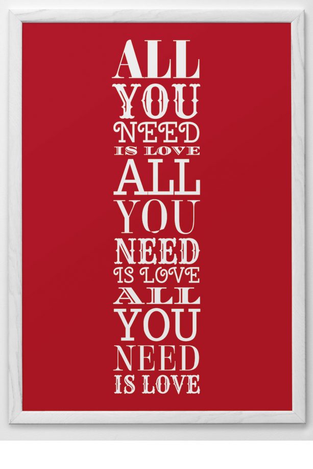 Posterhaste All You Need Is Love Print, £17