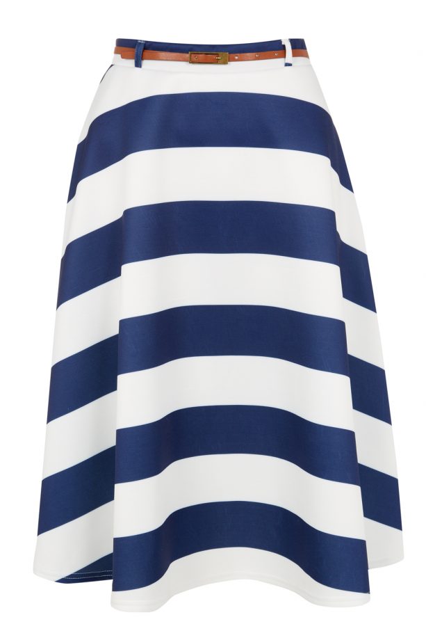 Primark Belted Scuba Striped Skirt, £12