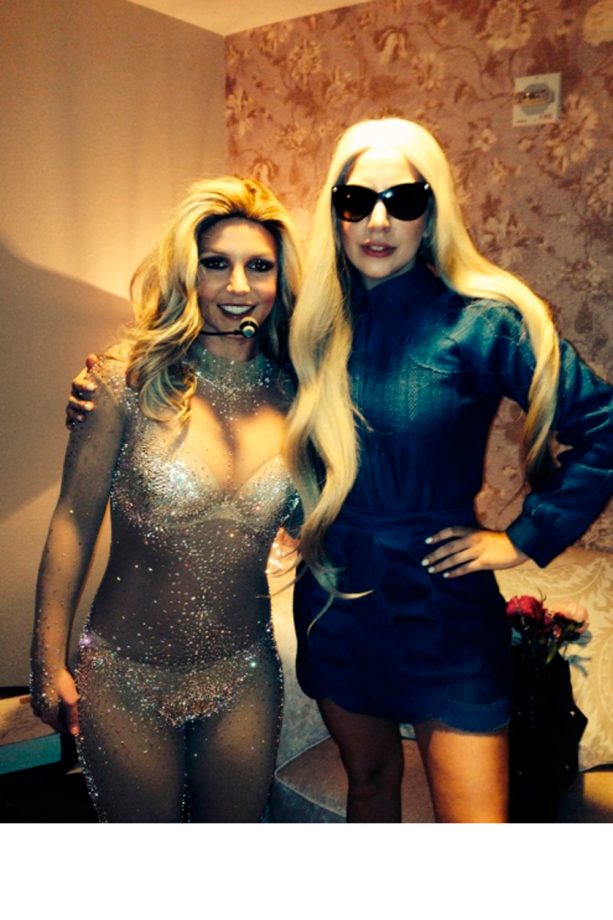 Lady Gaga Hits Britney's Las Vegas Show, 2014