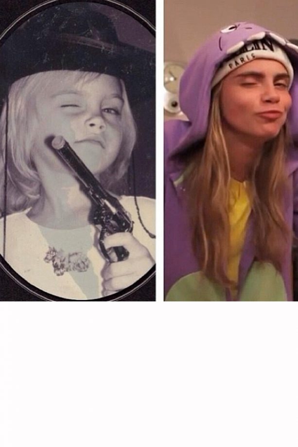 Cara Delevingne's Childhood Split Pic, 2014
