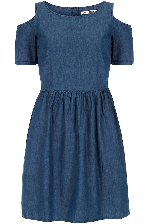Dorothy Perkins Cold Shoulder Denim Dress, £17.50
