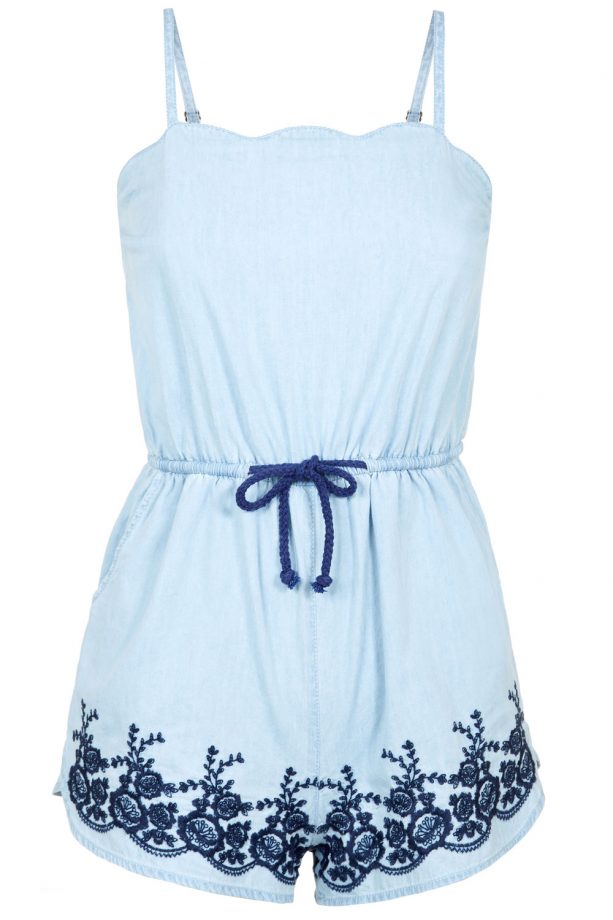 Primark SS14 Embroidered Denim Playsuit, £12