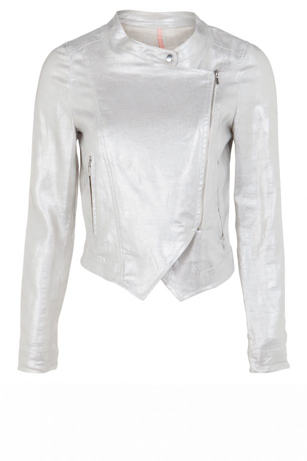 F+F SS14 Collection: Foil Coated Linen Biker Jacket, £28