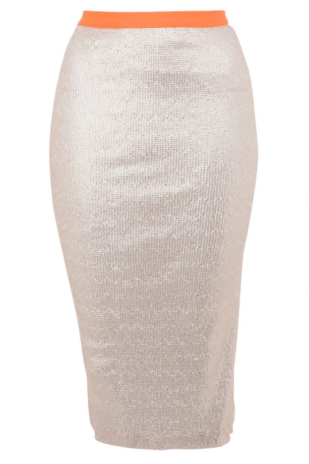 F+F SS14 Collection: Metallic Pencil Skirt, £16