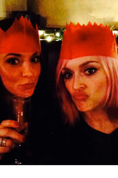 Fearne Cotton Rocks A Christmas Pout Next To Her Pal, 2013