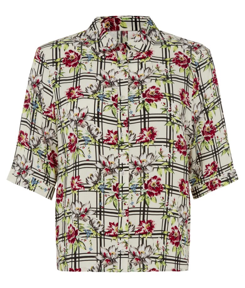 Primark SS14 Grid And Floral Print Shirt, £12