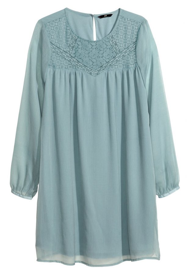 H&M Teal Chiffon Dress, £19.99