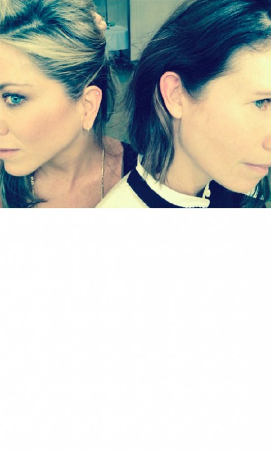 Jennifer Aniston And Gucci Westerman Show The World Their New Piercings, 2013.jpg