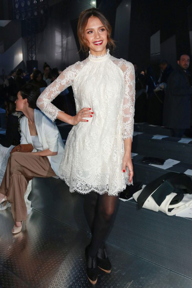 Jessica Alba At Paris Fashion Week AW14, 2014