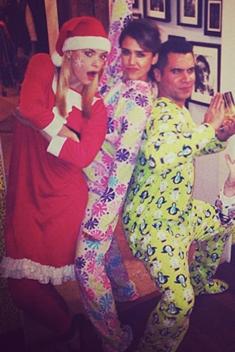 Jessica Alba Spends Boxing Day In Snug Style, 2013