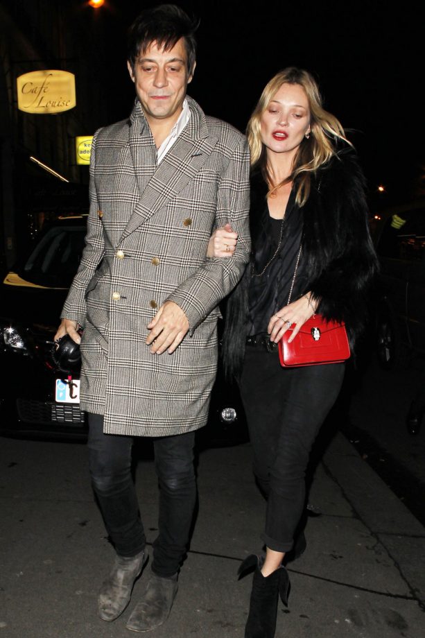 Kate Moss And Jamie Hince At Paris Fashion Week AW14, 2014