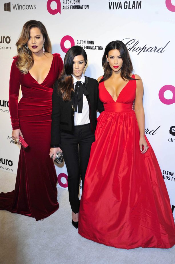 Khloe, Kim And Kourtney At The Oscars After Parties