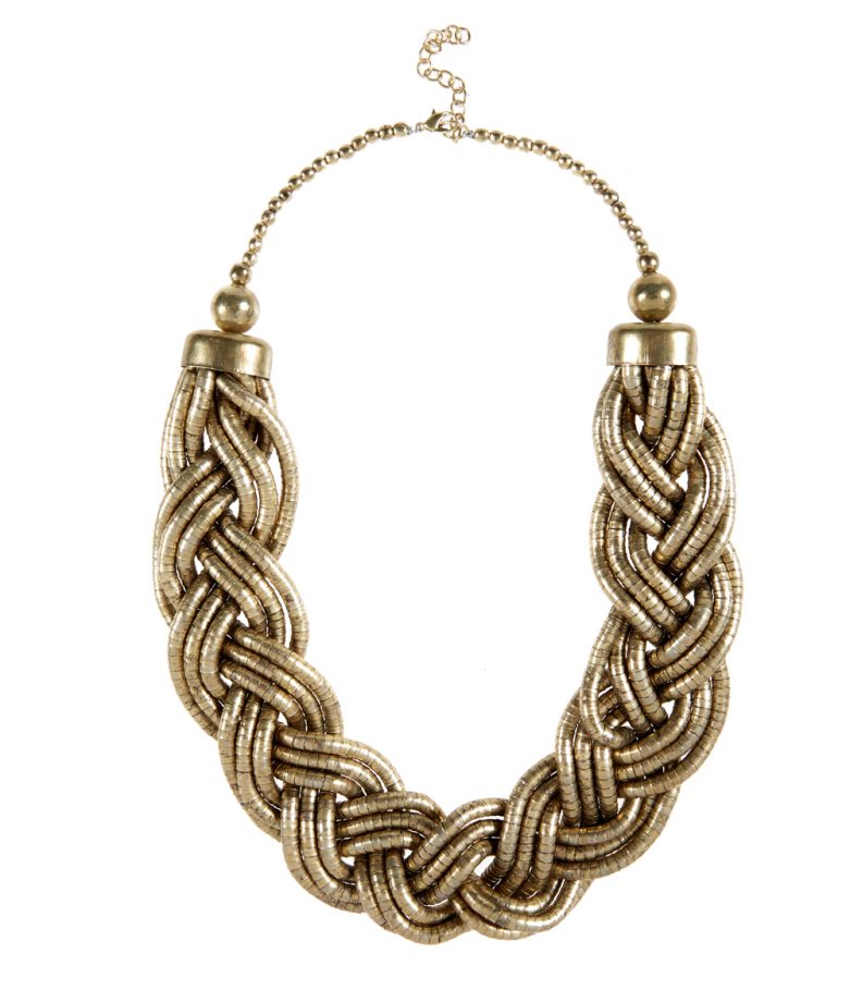 Primark SS14 Gold Plait Necklace, £8