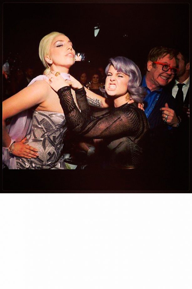 Lady Gaga And Kelly Osbourne At The Oscars, 2014