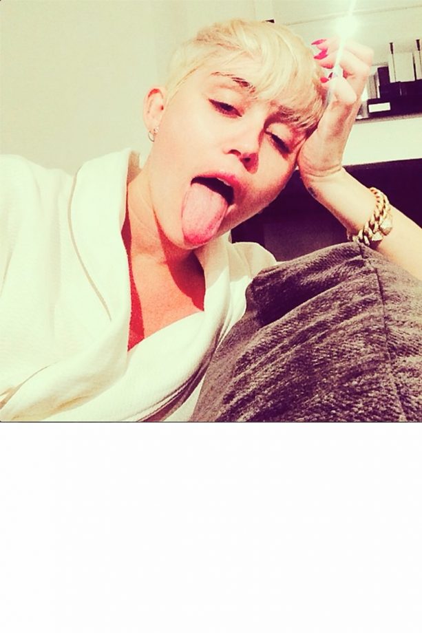 Miley Cyrus Proves Tongue-Wagging Takes Its Toll, 2014