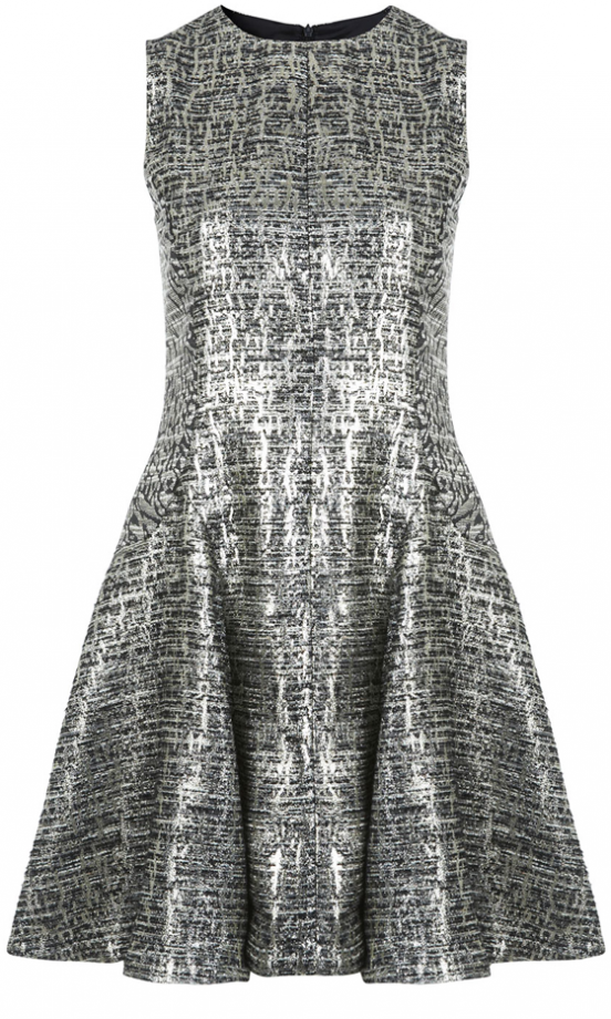 Miss Selfridge Gold Jacquard Dress, £69