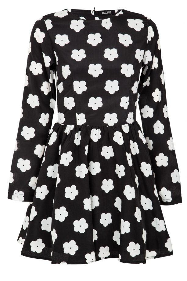 Missguided Flower Print Puffball Dress, £29.99