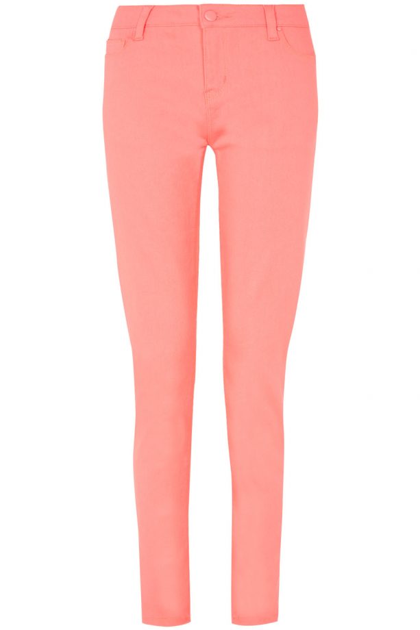 Primark SS14 Neon Coral Super Soft Skinny Jeans, £8