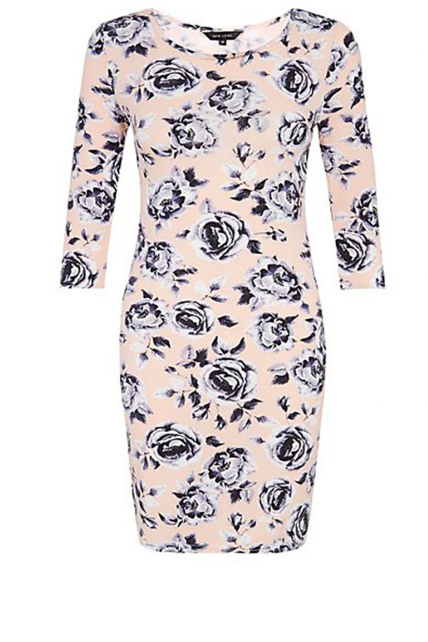 New Look Floral Print Bodycon Dress, £14.99