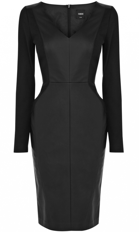 Oasis Faux Leather Dress, £60