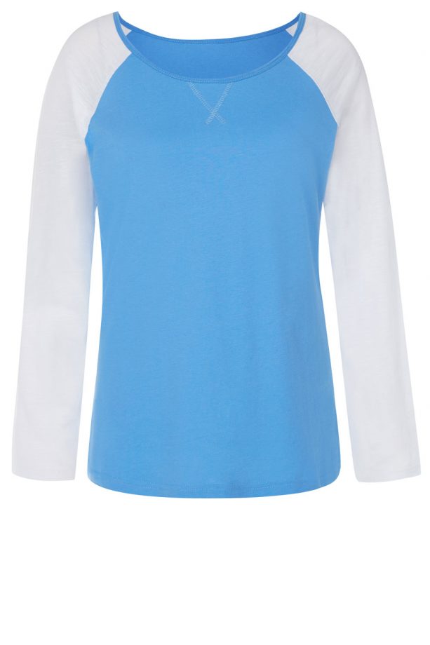 Primark Blue Contrast Raglan Tee, £4