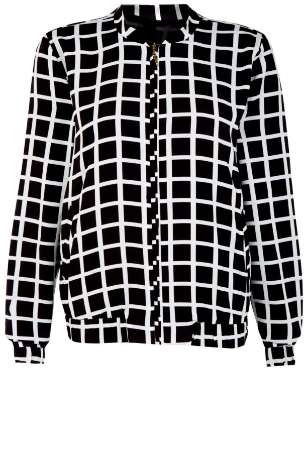 Primark Grid Print Bomber Jacket, £15