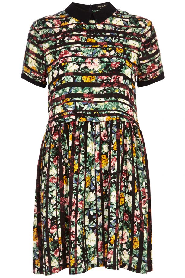 River Island Striped Floral Smock Dress, £30