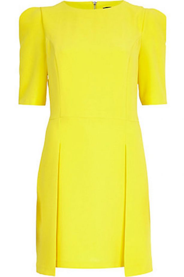River Island Yellow Stepped Hem Shift Dress, £38