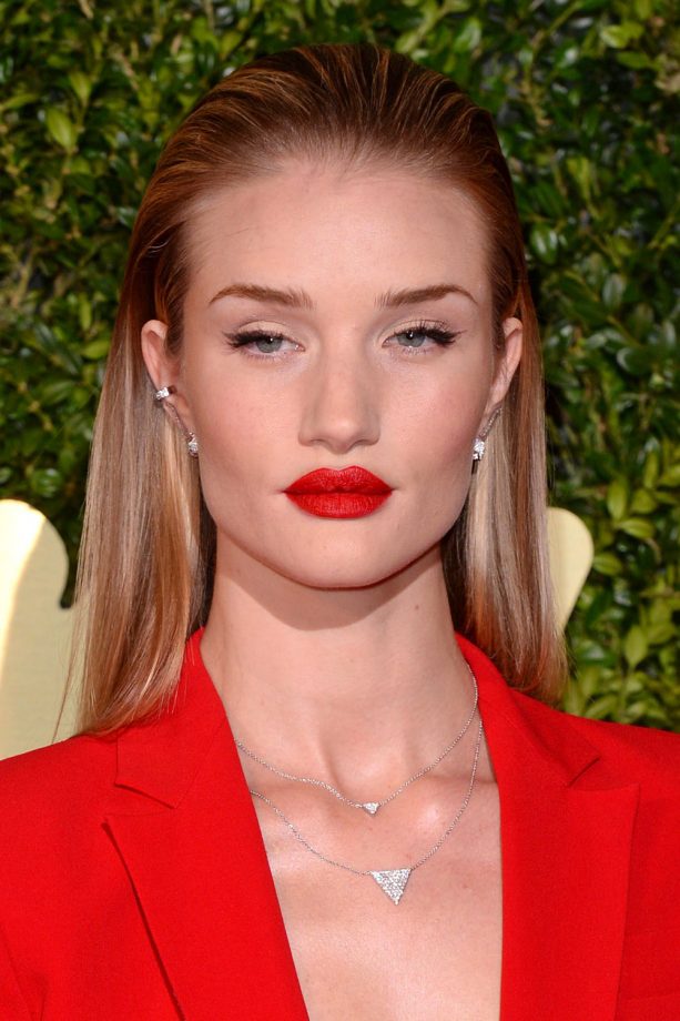 Rosie Huntington-Whiteley Slicked Back Do, 2013
