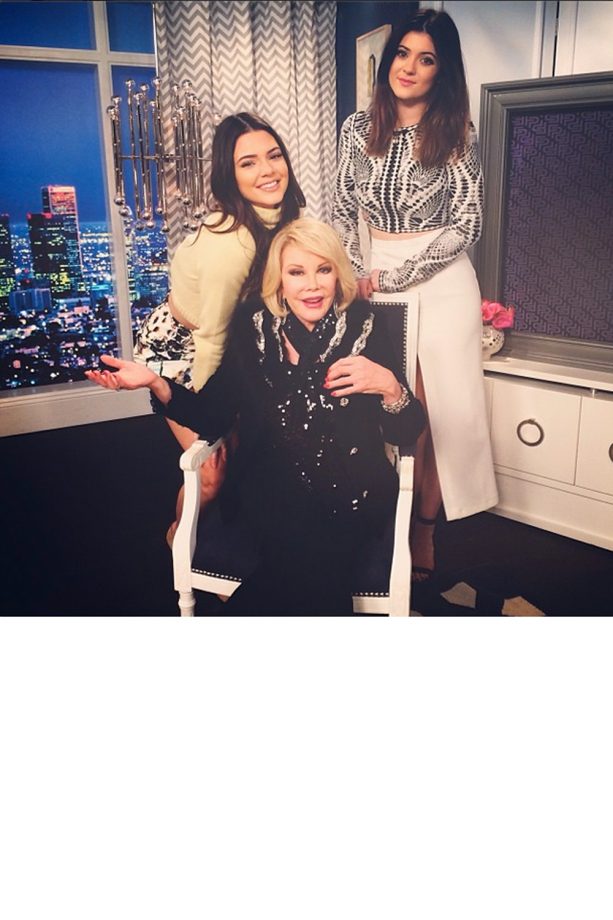 Kendall And Kylie Jenner Join Joan Rivers To Film Fashion Police, 2014