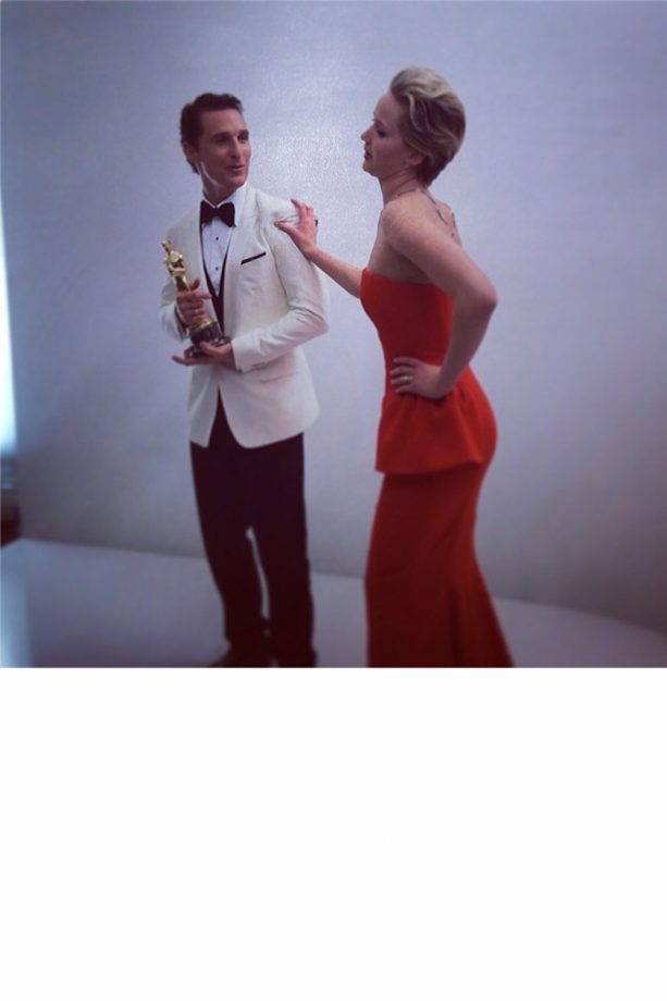 Matthew McConaughey And Jennifer Lawrence At The Oscars, 2014