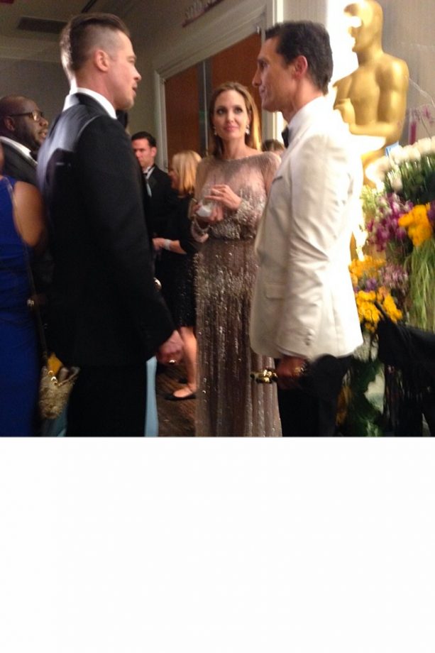 Brad Pitt, Angelina Jolie And Matthew McConaughey At The Oscars, 2014