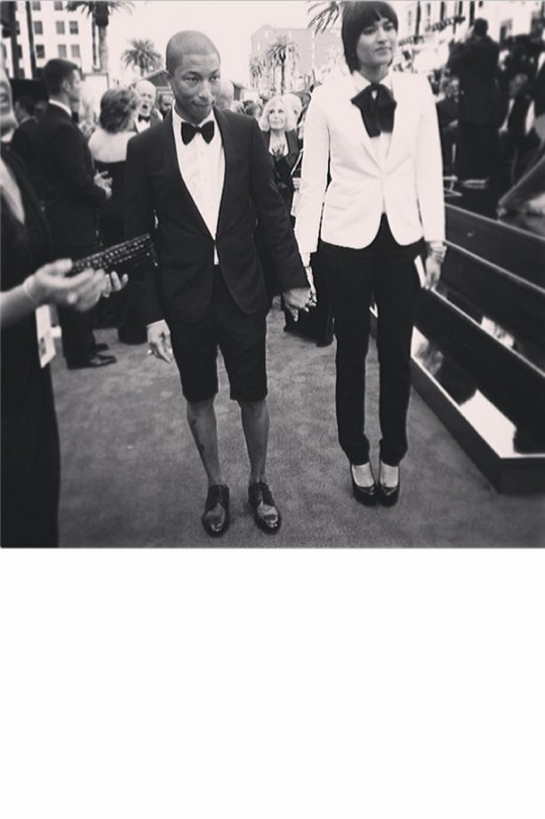 Pharrell Williams And Helen Lasichanh At The Oscars, 2014